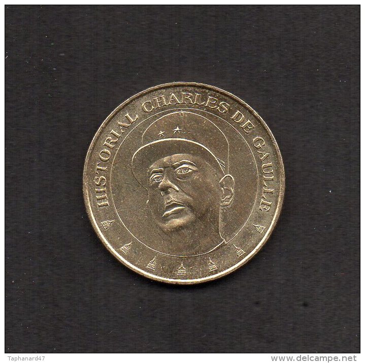 Medaille Touristique. Monnaie De Paris : Historial Charles De Gaulle .2012. - 2012