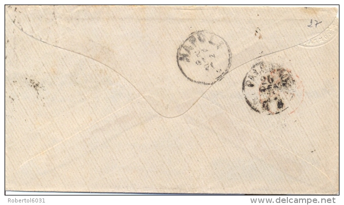 Great Britain 1871 Envelope From Smethwick 603 To Palermo (Italy) With Stamps Pair Of  3 Pence - Storia Postale