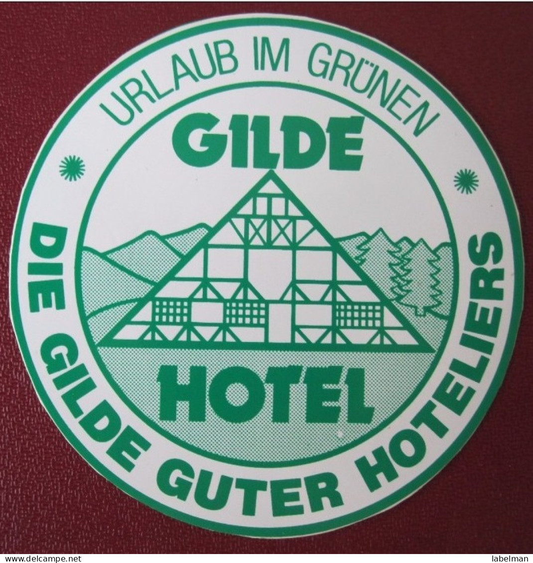 HOTEL MISC GILDE GASTHOF KUR BAD DEUTSCHLAND GERMANY DECAL STICKER LUGGAGE LABEL ETIQUETTE KOFFERAUFKLEBER - Hotel Labels