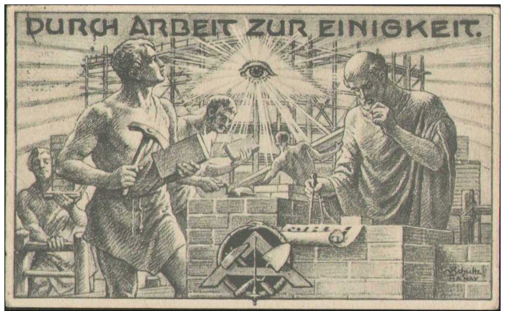 Durch Arbeit Zur Einigkeit, Deutsches Reich, 1928, Propaganda, Künstler-Postkarte W. Schultz Hanay, Politik - Eventi