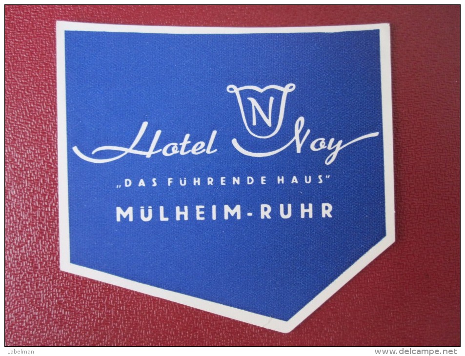 HOTEL MISC MULHEIM RUHR GASTHOF KUR BAD DEUTSCHLAND GERMANY DECAL STICKER LUGGAGE LABEL ETIQUETTE KOFFERAUFKLEBER - Hotel Labels