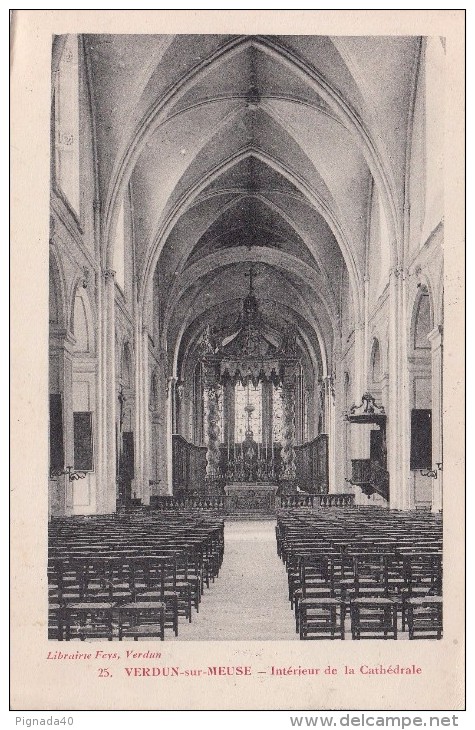 Cp , 55 , VERDUN-sur-MEUSE , Intérieur De La Cathédrale - Verdun