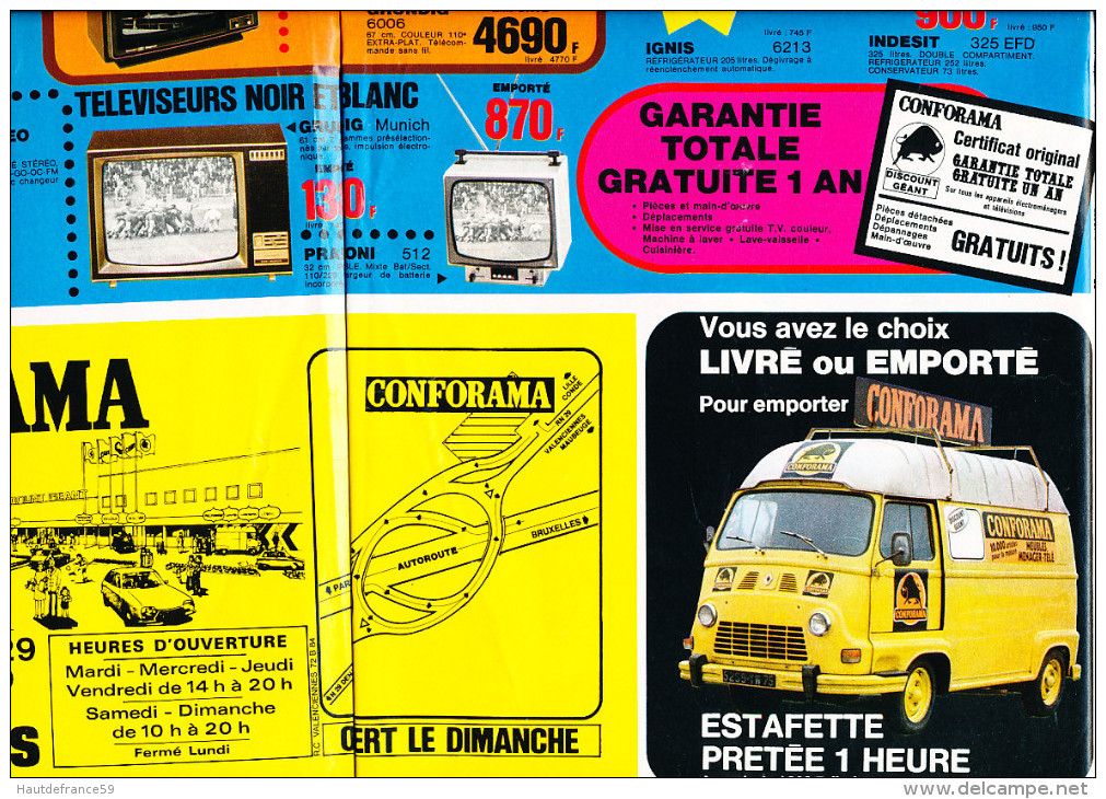 RARE Ancien Catalogue 1975 CONFORAMA Route Nationale LA SENTINELLE VALENCIENNES - Publicités