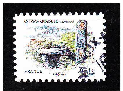 LOCMARIAQUIER Autoadhésif Issu Du Carnet "LES BEAUX TIMBRES S´EXPOSENT AU SALON" Cachet Rond - Used Stamps