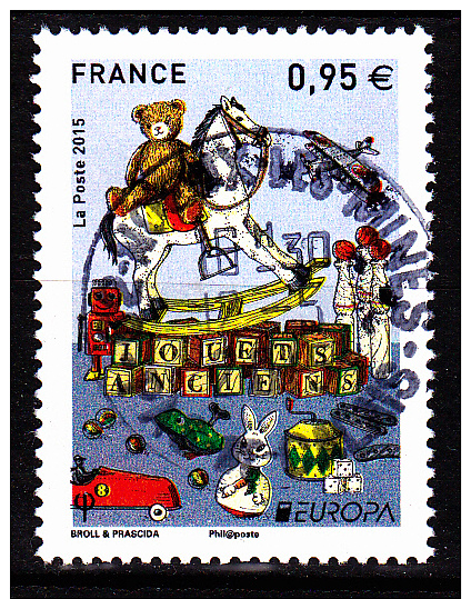 EUROPA 2015 "les Jouets Anciens" Cachet Rond - Oblitérés