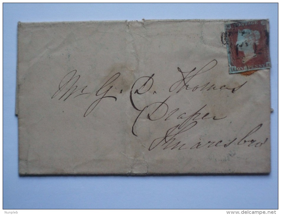 GB 1849 ENTIRE LOFTHOUSE TO KNARESBOROUGH WITH ADDITIONAL LEEDS MARKS - Covers & Documents