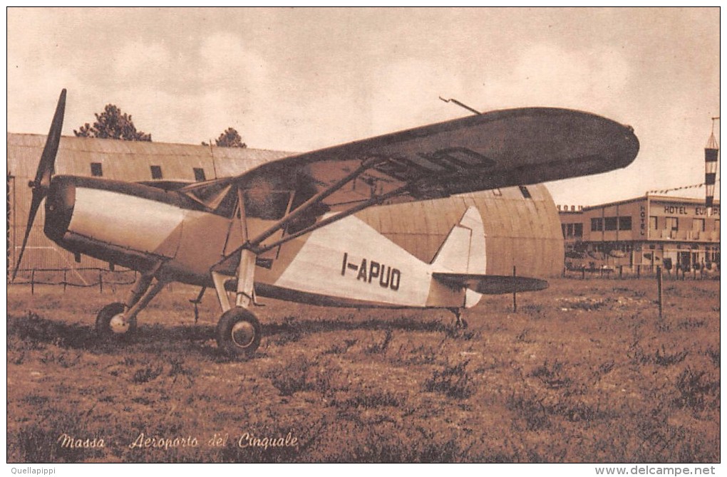 02292 "MASSA - AEROPORTO DEL CINQUALE" AEREO I-APUO.  CART. NON SPED. - Massa