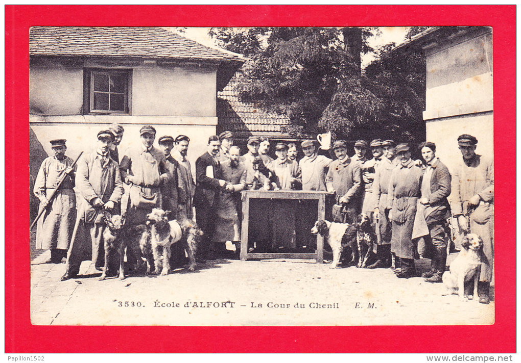 F-94-Maisons Alfort-11A64  école Vétérinaire, La Cour Du Chenil, Animation, Cpa - Maisons Alfort