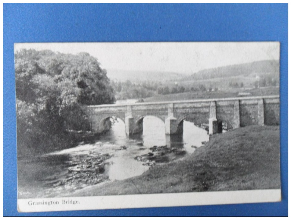 Old Card Of River Wharfe,Grassington Bridge,North Yorkshire,England.Posted With Stamp,J12. - Sonstige & Ohne Zuordnung