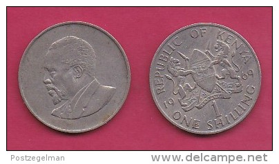 KENYA, 1969,  1 Shilling, VF, KM 14,  C2862 - Kenia