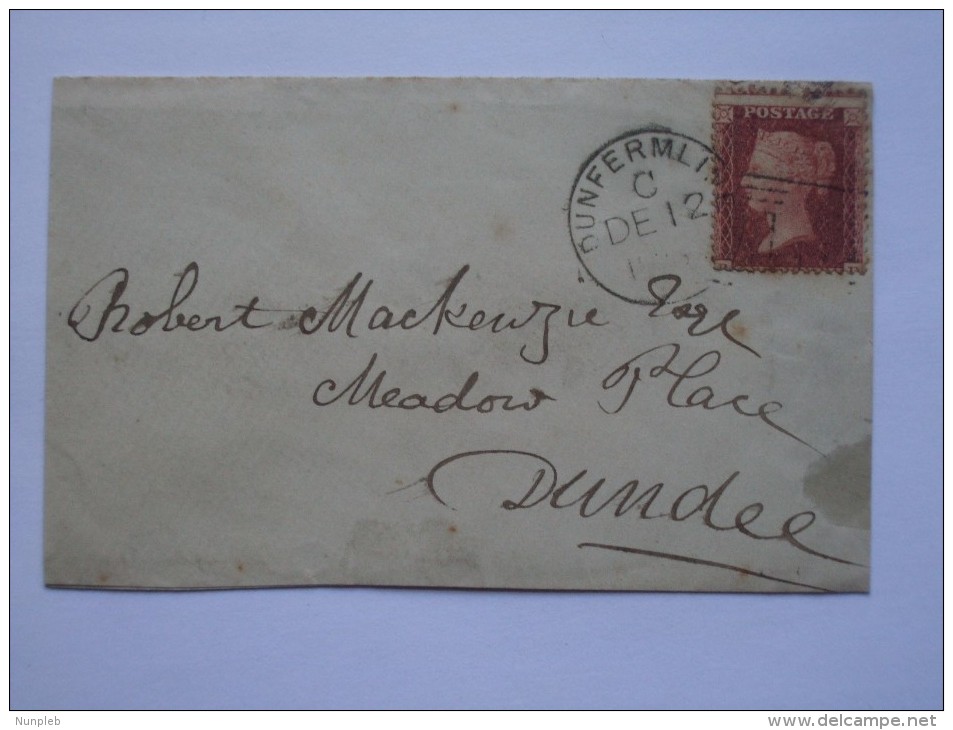 GB 1850`S COVER WITH DUNFERMLINE AND DUNDEE MARKS - Briefe U. Dokumente