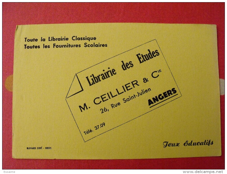 Buvard Librairie Des études Ceillier. Angers (maine Et Loire). Vers 1950 - L