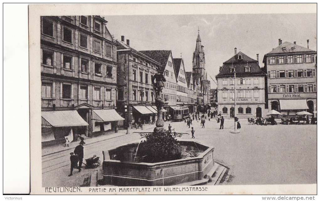 REUTLINGEN - Partie Am Marktplatz Mit Wilhelmstrasse  -  Août 1920 - Reutlingen