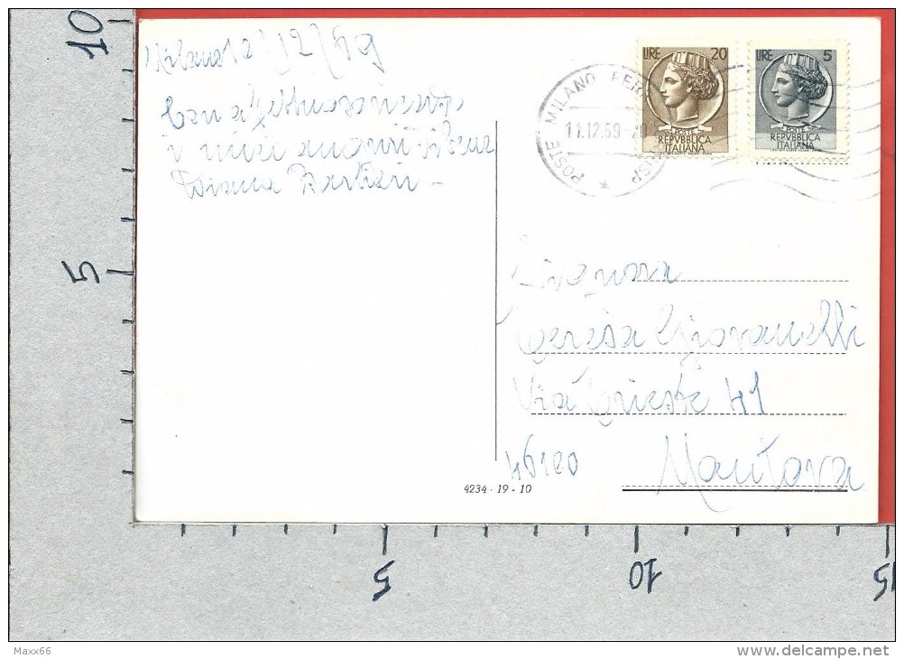 CARTOLINA VG ITALIA - MILANO - Teatro Alla Scala - 10 X 15 - ANNULLO MILANO 1969 - Milano (Milan)