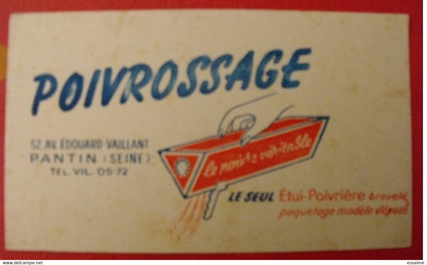 Buvard Poivrossage. Poivre Poivrière. Vers 1950 - P