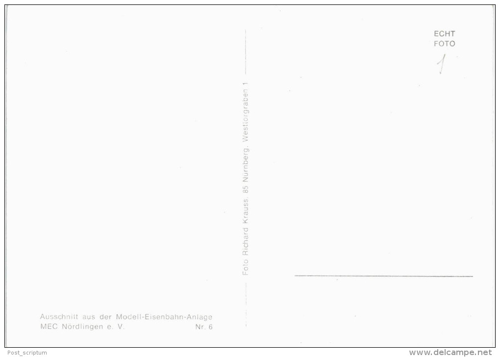 Allemagne - Nördlingen - Auschnitt Aus Der Modll Eisenbahn Anlage MEC Nördlingen - Modélisme - Train Chemin De Fer - Noerdlingen