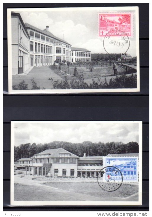 Fleurs, Sanatorium, Sur Carte Maximum, Ø Binche, 834 / 840, Cote 85 € - 1934-1951