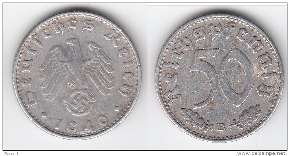 **** ALLEMAGNE - GERMANY - 50 REICHSPFENNIG 1940 B - 3ème REICH - THIRD REICH **** EN ACHAT IMMEDIAT - 50 Reichspfennig