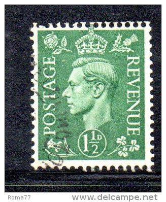 Y389 - GRAN BRETAGNA 1950 , Giorgio VI N. 252r  Usata . Filigrana Rovesciata - Used Stamps