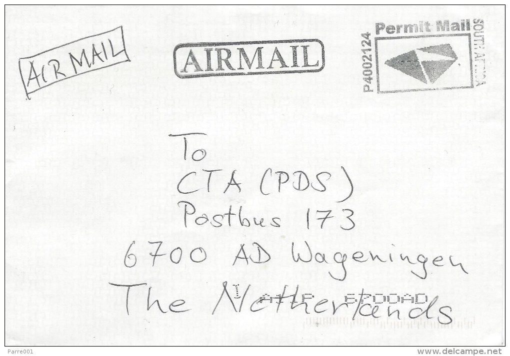 South Africa 2011 Scottsville Permit P4002124 Mail Cover - Storia Postale