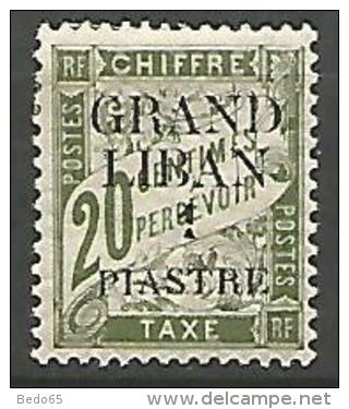 GR-LIBAN TAXE N°  2 VARIETEE 1 BRISE NEUF* CHARNIERE / MH - Timbres-taxe