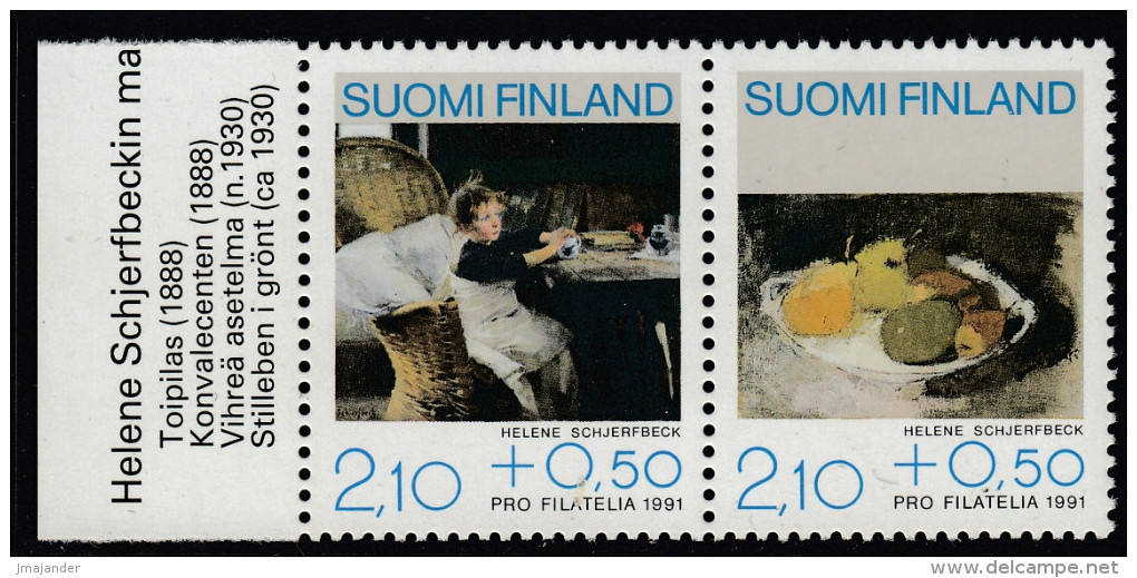 Finland 1991 Semi-postal (pro Philately). Paintings Of Helene Schjerfbeck. Mi 1132-1133 MNH - Nuovi