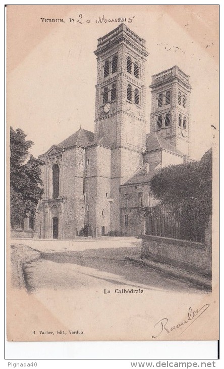 Cp , 55 , VERDUN , La Cathédrale - Verdun