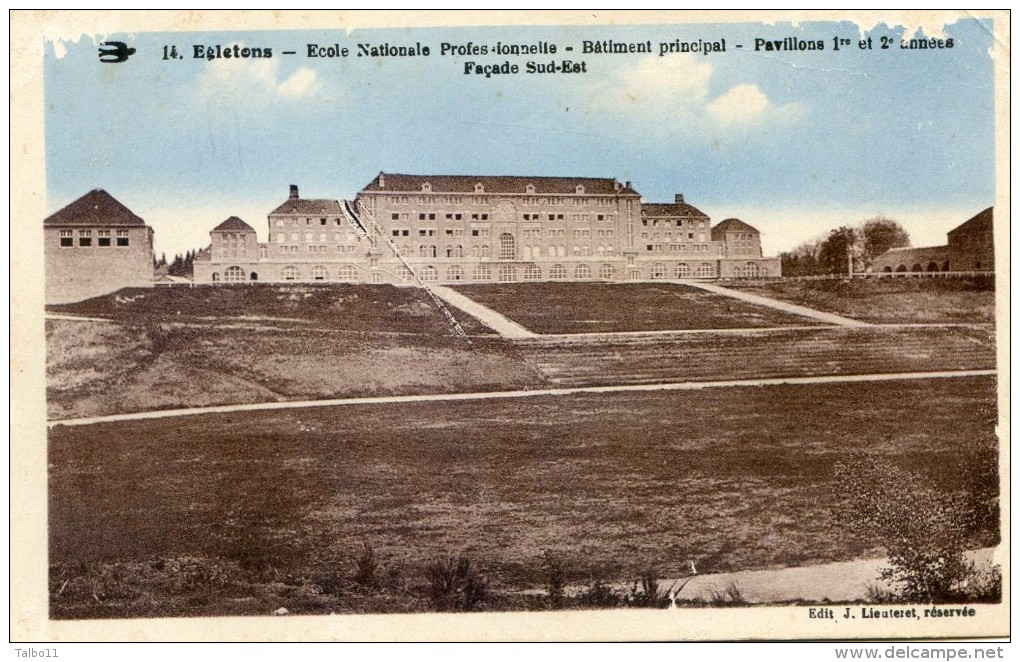 Lot De 2 Cartes D'Egletons - Ecole Nationale Professionnelle - Entrée Principale - Batiment Principal - Egletons