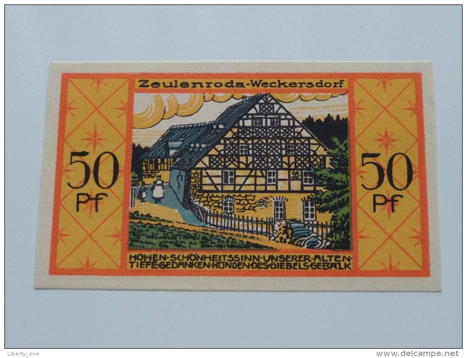 50 Pfennig Stadt ZEULENRODA Anno 1921 ( 5 Stuck ) ( for Grade, please see photo ) !