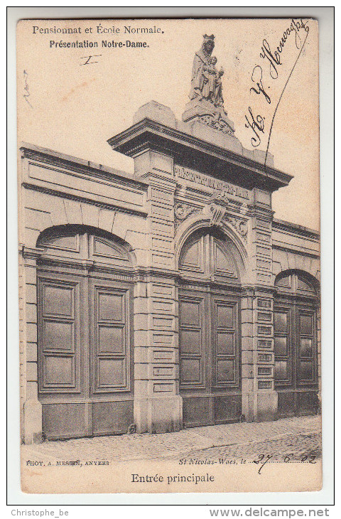 Sint Niklaas, St Nicolas, Pensionnat Et Ecole Normale, Présentation Notre Dame, Entrée Principale (pk23270) - Sint-Niklaas