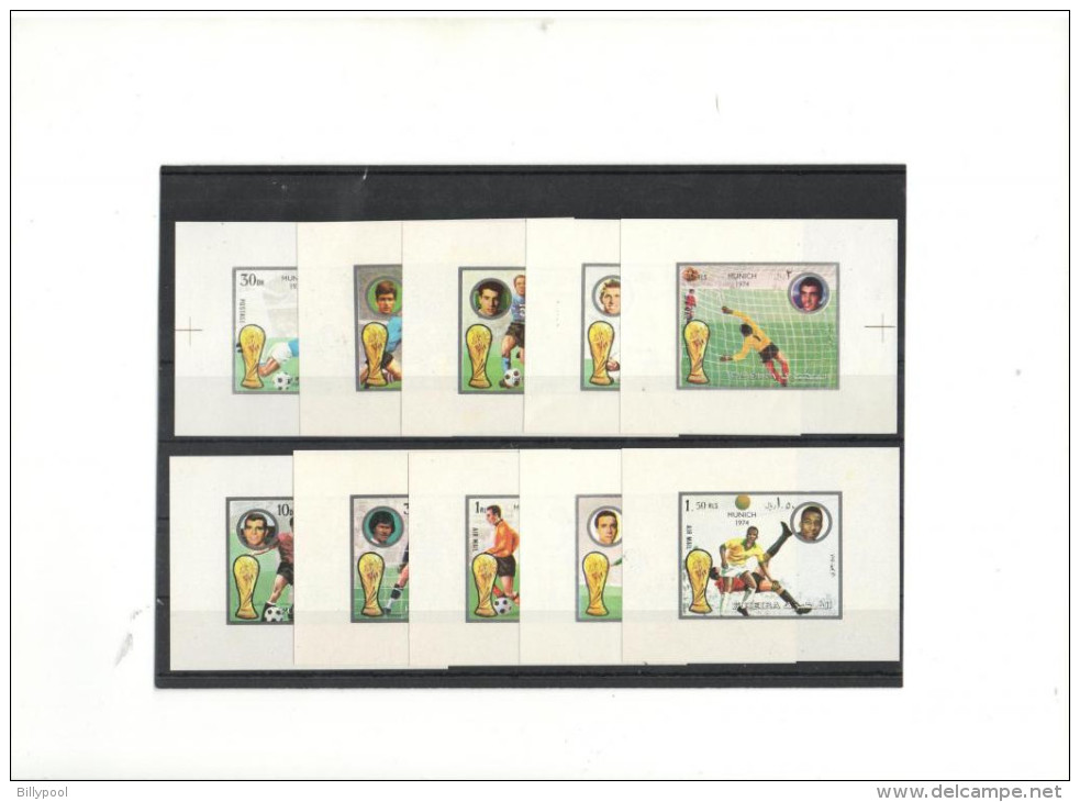 FUJEIRA 1972 Football Soccer World Cup-1974 10 Deluxe Sheets  Rare! - 1974 – Westdeutschland