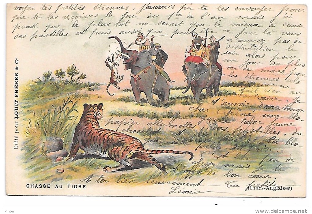 INDES ANGLAISES - CHASSE AU TIGRE - CHOCOLAT LOUIT - Inde