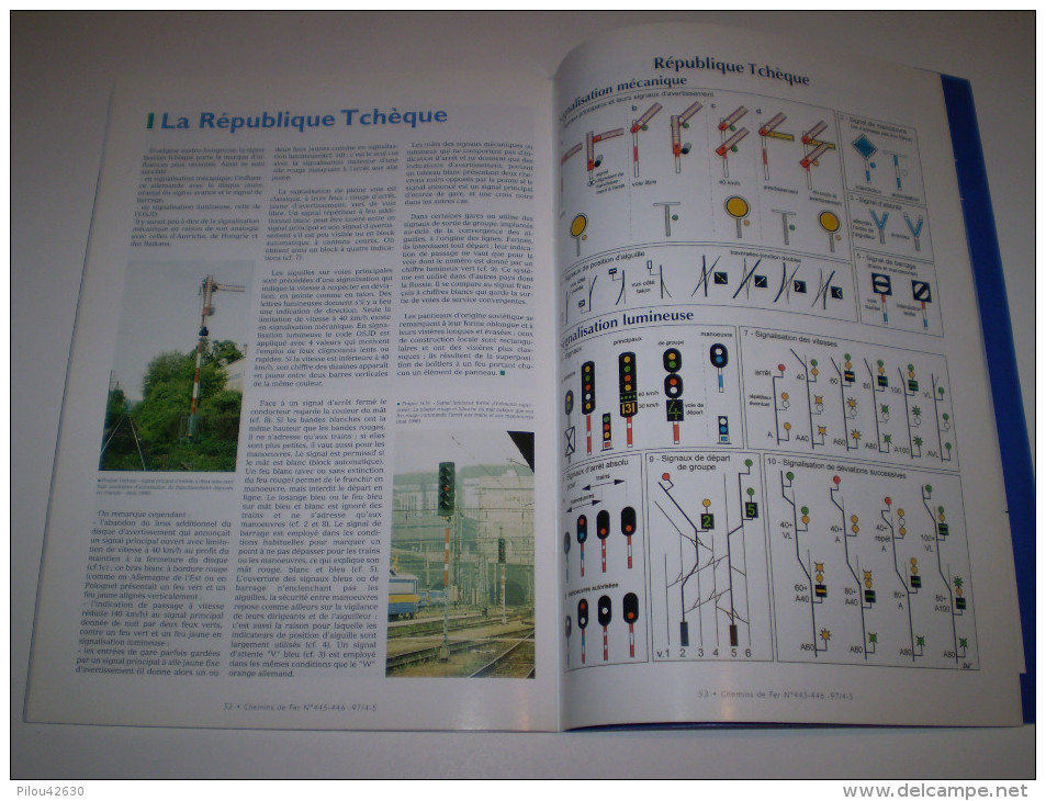 Revue Chemins De Fer 445.446: N° Spécial Sur Les Signalisations Européennes . Très Belles Photos : Signalétique, Trains - Trains