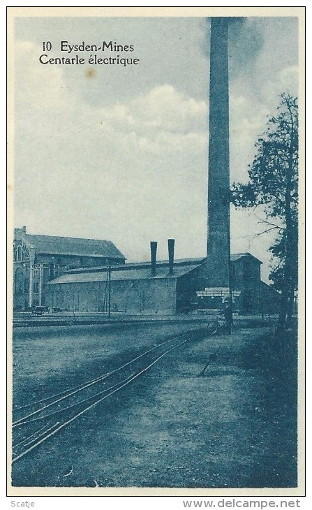 Eysden - Mines   -  Centarle éleqtrique  -  Prent (9 X 5.5) Cm - Uit Reeks:  10 / 10 - Maasmechelen