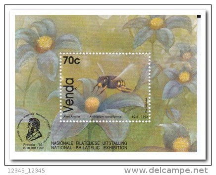 Venda 1992, Postfris MNH, Flowers, Bees - Venda