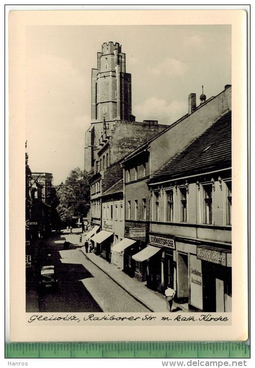 Gleiwitz Os, Ratiborer Str. M. Kath. KircheFOTO; Maße  : 10,7 X7,5  CmFoto-Reinisch, Viernheim/Hessen Zustand: Sehr Gut - Schlesien