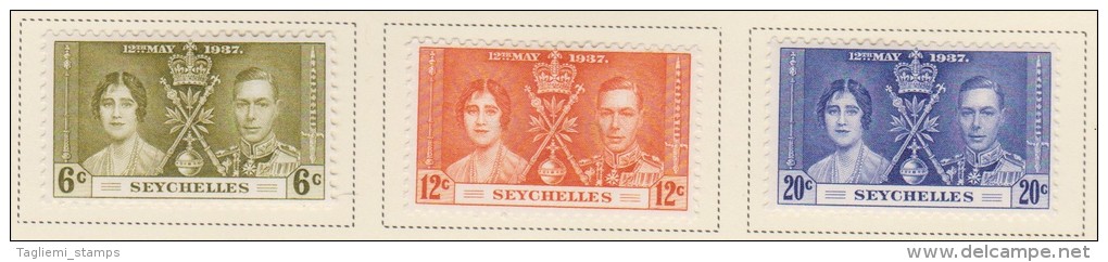 Seychelles, 1937, SG 132 - 134, Mint Hinged - Seychelles (...-1976)