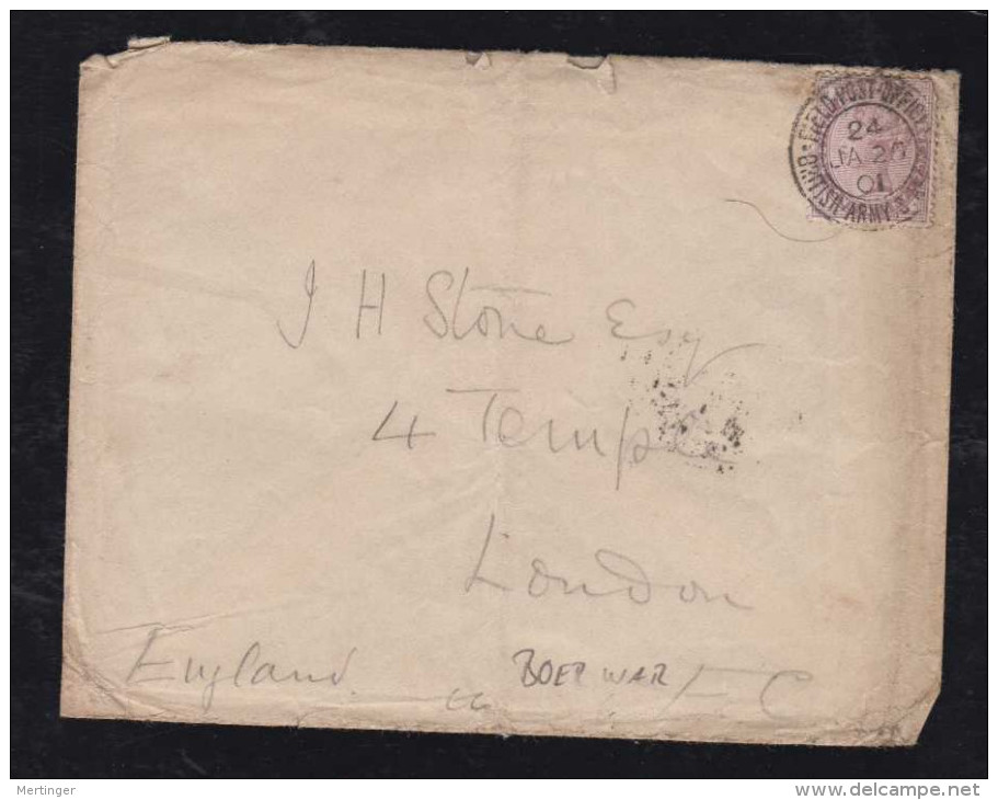 Great Britain 1901 South Africa Boer War Field Post Military Cover - Unclassified