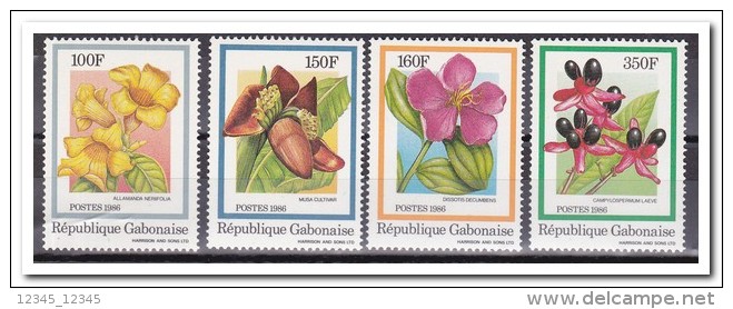 Gabon 1986, Postfris MNH, Flowers - Gabón (1960-...)