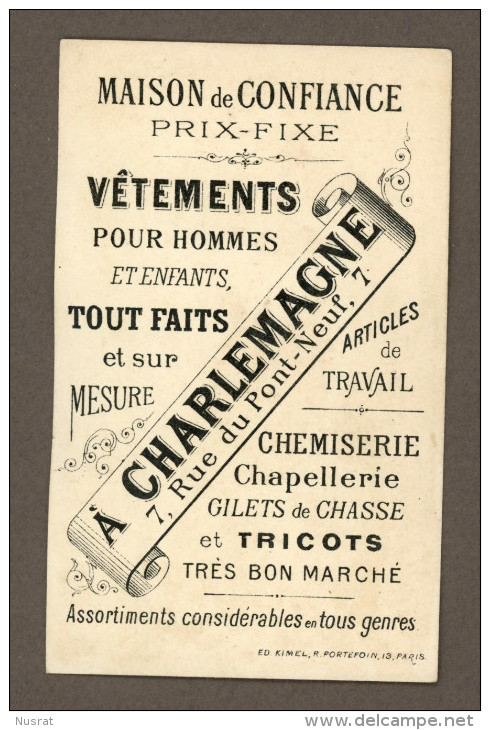 A Charlemagne, Chromo Lith. Kimel, Les Mois, Mois De Juillet, Fillette - Louit