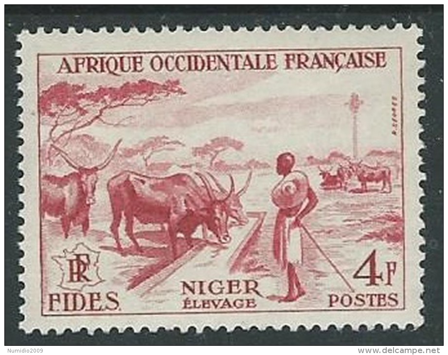 1956 AFRICA OCCIDENTALE FRANCESE UPPER VOLTA 4 F MNH ** - G31 - Ungebraucht