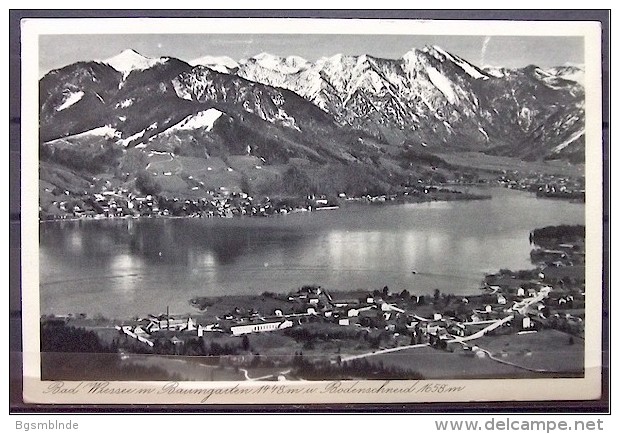 Alte Karte "BAD WIESSEE Mit Baumgarten Bodenschneid   1938 - Miesbach