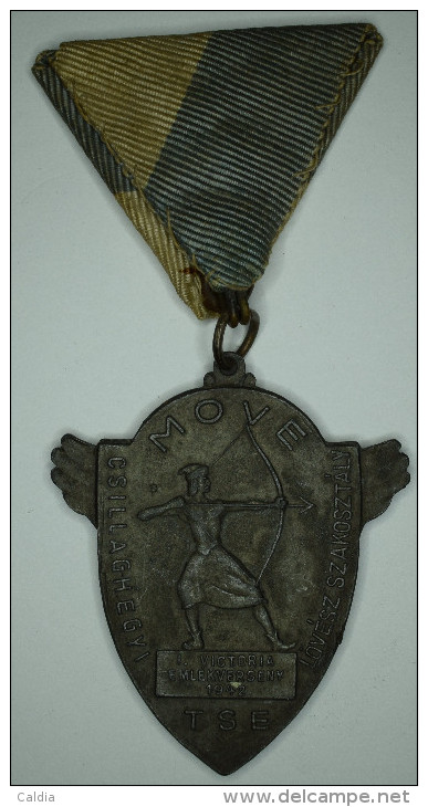 Hongrie Hungary Ungarn Shooting Contest  Medal " Victoria Memorial Competition 1942 + Document & Seal - Autres & Non Classés