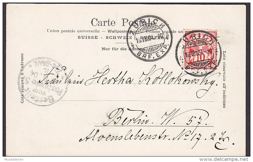 Switzerland PPC Tell-Aufführungen In Altdorf Hohle Gasse ZÜRICH 1904 BERLIN Germany (2 Scans) - Altdorf