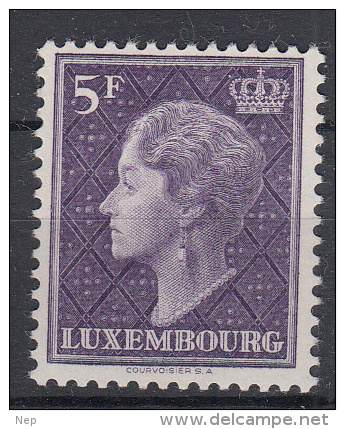 LUXEMBURG - Michel - 1958 - Nr 589 - MH* - 1948-58 Charlotte De Profil à Gauche