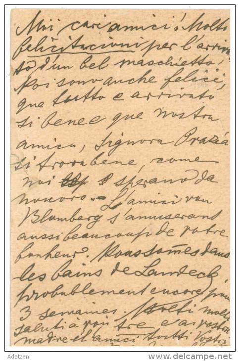 STORIA POSTALE 44 CARTOLINA POSTALE GERMANIA POSTKARTE VIAGGIATA ANNI VENTI - TRENTA VERSO ROMA CONDIZIONI BUONE FRANCOB - Briefe U. Dokumente