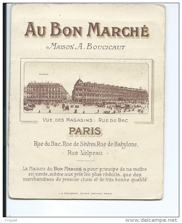 Au Bon Marché,  Chromo à Système Dépliant Et Relief, Le Lièvre Et La Tortue - Au Bon Marché