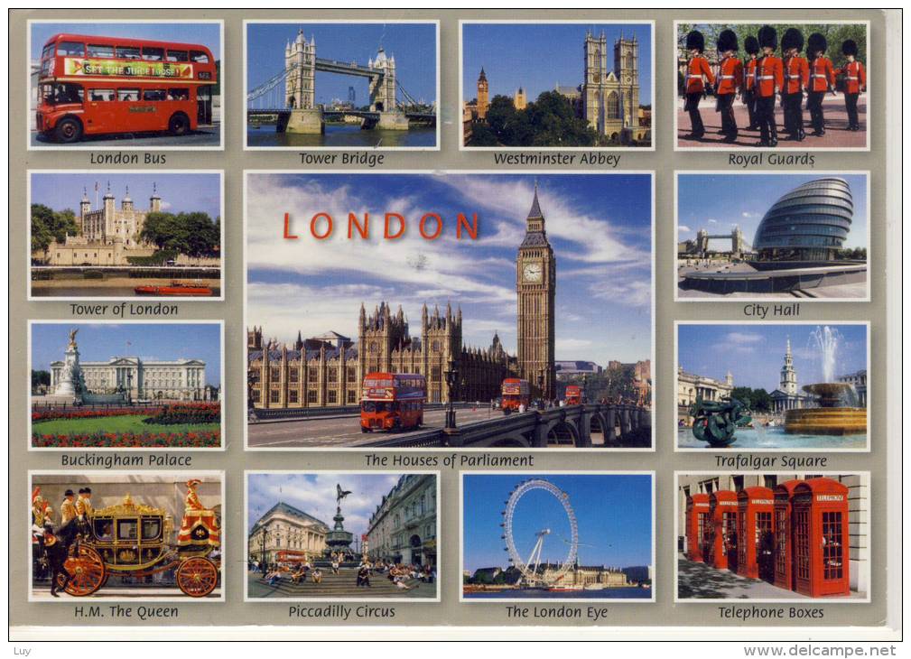 LONDON  - Multi View, Sights Of London,  Universal Mail Stamp - Other & Unclassified