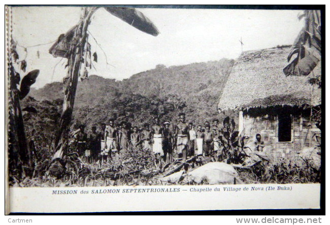 ILES SALOMON SEPTENTRIONALES CARNET DE 11 CARTES POSTALES REPRESENTANT DIVERSES SCENES ET LIEUX ETHNOLOGIE - Salomon