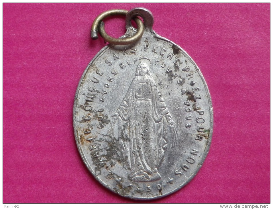 MEDAILLE    VIERGE CONCUE SANS PECHES     1830 - Religión & Esoterismo